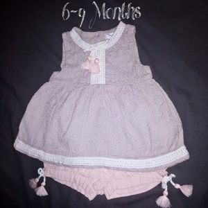 6-9 Months, Tassles & Ribbon Dress/Tunic w. Shorts